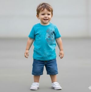 Freeway Premium NWT Boys Blue Short Sleeve Graphic T-Shirt Size 4